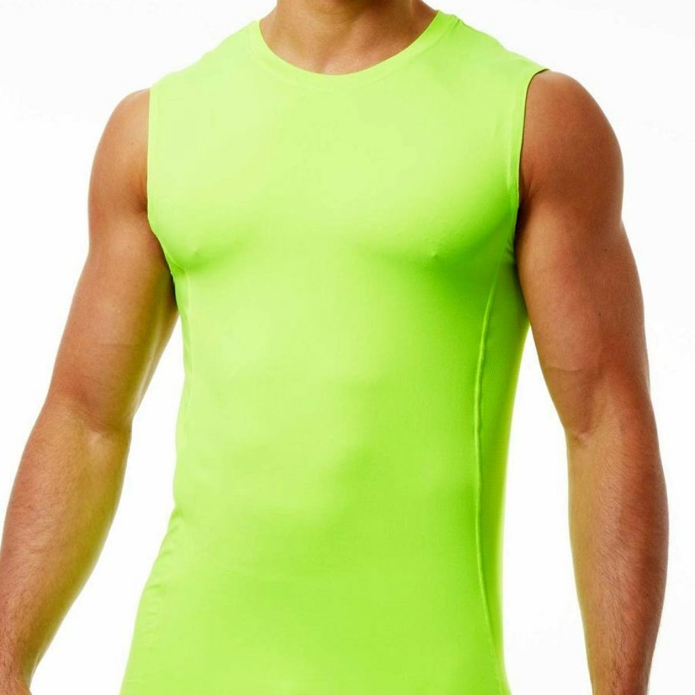 Papi Men's Sport Muscle Tank Top Shirt, Green - 626805